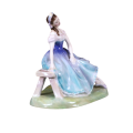 Royal Doulton Bone China Figurine Giselle  Sitting On Bench HN 2139