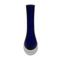 Murano Sommerso Tall Blue and Clear Vase