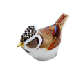 Royal Crown Derby Collectors Guild Crested Tit 21st anniversary edition, gold button