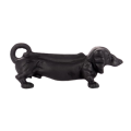 Early 20th century cast iron door stop boot scraper modelled as a dachshund