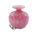 Mdina Hand Blown Pink Mottled Pink Vase
