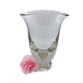 Orrefors Large Clear Glass Vase with Controlled Bubbles