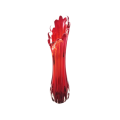 Murano Stunning Red and Orange tall vase with scalloped rim
