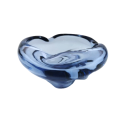 Murano Hand Blown Glass Blue Dish Bowl