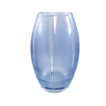 Stunning Blue and White Tall Glass Vase