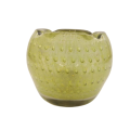 Murano Lime Green Bubble Inclusion Ashtray Bowl