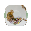 Shelley Fine Bone China Large Cake Plate Hand Painted Heather Decoration