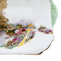 Shelley Fine Bone China Large Cake Plate Hand Painted Heather Decoration