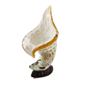 Stunning Hand Blown Art Glass Vase in the form of Shell