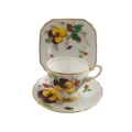 Tuscan Pansies Cup and Saucer Trio