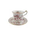 Paragon Fine Bone China Victoriana Rose Tea Cup and Saucer Duo