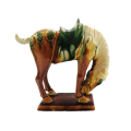 Tang Dynasty Style, Glazed Porcelain War Horse
