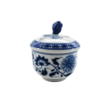 Hutschenreuther Blue and White Lidded Sugar Bowl
