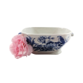 Mason`s Ironstone China Blue and White oblong serving bowl