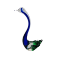 Murano Hand Blown Blue and Green Swan