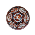 Imari Style Blue, White and Red with Gold Trim Decorative Wall Plate