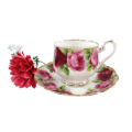 Royal Albert Old English Rose Cup and Saucer Duo