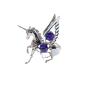 Silver Mythical Unicorn Ornament with Violet Swarovski®