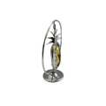 Silver Colored Swinging Pineapple Ornament with Yellow Swarovski®