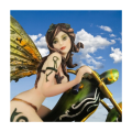 StealStreet SS-G-91649 Huge Green & Orange Winged Sexy Spring Fairy on Motorcycle Figurine