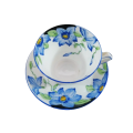 Art Deco Gladstone Duo Blue Flower Cup and Saucer