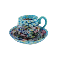 Murano Glass Millefiori Cup and Saucer - Multicolor