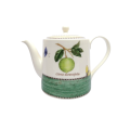 Wedgwood Sarah`s Garden Teapot Green Citrus Aurantifolia Ice Tea Recipe 1997