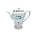 Shelley Coffee Pot white with blue flowers Blue Rock