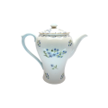 Shelley Coffee Pot white with blue flowers Blue Rock