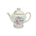 Sadler England Miniature Tea Pot with bouquet of flowers and Gold Accents