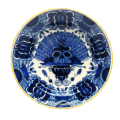 Antique 18th-Century Dutch Delft charger with the `Peacock` pattern, circa 1750