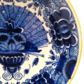 Antique 18th-Century Dutch Delft charger with the `Peacock` pattern, circa 1750