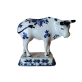 De Porcrleyne Fles Royal Delft Blue and White Right facing Bull Cow c.1969