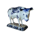 De Porcrleyne Fles Royal Delft Blue and White Right facing Bull Cow c.1959