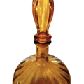 Amber Genie Bottle with stopper  Circa 1950