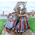 Royal Goedewaagen Alex Mosa Tile Traditional Ladies and Windmill