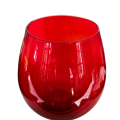 Huge Vintage 1960`s Ruby Red Empoli Italian Style Brandy Sniffer vase