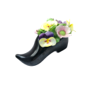 Denton Staffordshire Fine Bone China Black Shoe full with Flowers