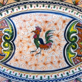 Keramos Handmade Ironstone hand-painted in Portugal Rooster Platter Charger