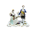 German Dresden Lace Porcelain Figurine Couple