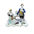German Dresden Lace Porcelain Figurine Couple