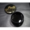 Sadler Black and Gold Trinket  or Powder Bowl