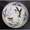 Imari Ware Decorative Wall Plate, Geese in Flight, Made In Japan.