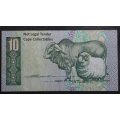South Africa 10 Rand Bank Note 1990 VF