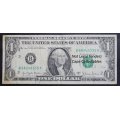 United States Of America 1 Dollar Bank Note 1977 VF Circulated