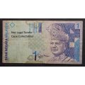Malaysia 1 Satu Ringgit Bank Note 2000 (Fine) Circulated