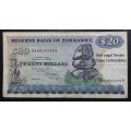 Zimbabwe 20 Dollar Bank Note 1983 (Fine) Circulated