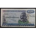 Zimbabwe 20 Dollar Bank Note 1983 Fine Circulated