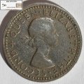 Rhodesia and Nyasaland 1956 Three Pence Coin EF40 Circulated