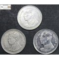 Thailand 3 x 1 Satang Coins (Three Coins) Circulated